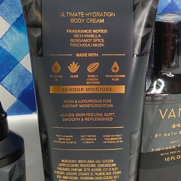 BATH & BODY WORKS 'VANILLA NOIR' 3-PIECE GIFT SET BODY WASH, LOTION & SPRAY MIS - Picture 8 of 16